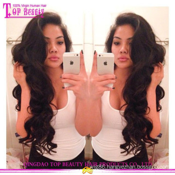 Hot Sale Top Quality 24" 100% Virgin Brazilian Human Hair Cheap Side Part Lace Front Wig With Baby Hair